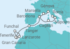 Itinerario del Crucero Islas Canarias - Costa Cruceros