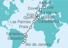 Itinerario del Crucero desde Río de Janeiro (Brasil) a Kiel (Alemania) - Costa Cruceros