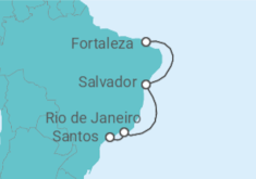 Itinerario del Crucero Brasil - Costa Cruceros