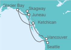 Itinerario del Crucero Alaska - Princess Cruises