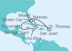 Itinerario del Crucero Playas de seda, el exclusivo Ocean Cay MSC - MSC Cruceros