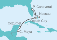 Itinerario del Crucero México, USA, Bahamas - MSC Cruceros
