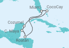 Itinerario del Crucero Honduras, México - Royal Caribbean