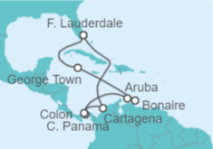 Itinerario del Crucero Colombia, Panamá, Aruba, Islas Caimán - Celebrity Cruises