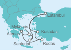 Itinerario del Crucero Grecia y Turquía - Celebrity Cruises