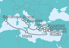 Itinerario del Crucero Italia, Grecia, Turquía, Malta - Celebrity Cruises