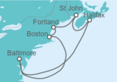 Itinerario del Crucero USA, Canadá - Royal Caribbean