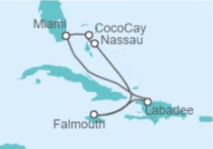 Itinerario del Crucero Bahamas, Jamaica - Royal Caribbean