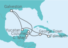 Itinerario del Crucero México, Islas Caimán, Jamaica - Royal Caribbean