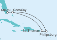 Itinerario del Crucero Islas Vírgenes - Eeuu, Saint Maarten - Royal Caribbean