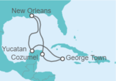 Itinerario del Crucero México, Islas Caimán - Royal Caribbean