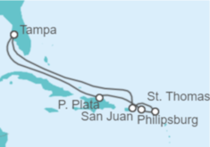 Itinerario del Crucero Puerto Rico, Saint Maarten, Islas Vírgenes - Eeuu - Royal Caribbean