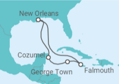 Itinerario del Crucero México, Islas Caimán, Jamaica - Royal Caribbean