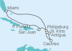 Itinerario del Crucero Puerto Rico, Saint Maarten, Santa Lucía, Antigua Y Barbuda - Royal Caribbean