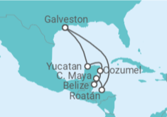 Itinerario del Crucero México, Belice, Honduras - Royal Caribbean