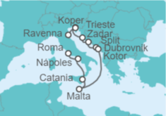Itinerario del Crucero desde Ravenna (Italia) a Civitavecchia (Roma) - Royal Caribbean