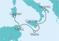 Itinerario del Crucero Túnez, Malta, Italia - Costa Cruceros