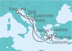 Itinerario del Crucero Montenegro, Croacia, Grecia, Turquía - Royal Caribbean