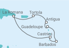 Itinerario del Crucero Santa Lucía, Barbados, Guadalupe, Antigua Y Barbuda, Islas Vírgenes - Reino Unido - Costa Cruceros