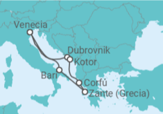 Itinerario del Crucero Croacia, Montenegro, Grecia, Italia - MSC Cruceros