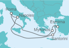 Itinerario del Crucero Italia, Grecia, Turquía - MSC Cruceros