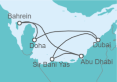 Itinerario del Crucero Qatar, Emiratos Arabes - MSC Cruceros