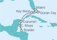 Itinerario del Crucero México, Honduras, USA - MSC Cruceros