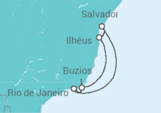 Itinerario del Crucero Brasil - MSC Cruceros