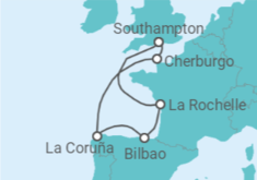 Itinerario del Crucero España, Francia - MSC Cruceros