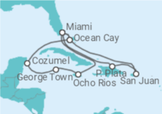 Itinerario del Crucero Puerto Rico, USA, Jamaica, Islas Caimán, México - MSC Cruceros