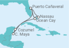 Itinerario del Crucero México, USA, Bahamas - MSC Cruceros