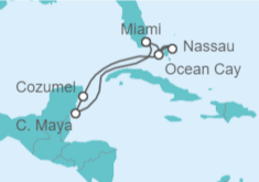 Itinerario del Crucero México, Bahamas - MSC Cruceros