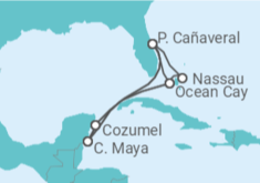 Itinerario del Crucero México, USA, Bahamas - MSC Cruceros