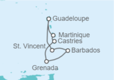 Itinerario del Crucero Barbados, Santa Lucía, Martinica - MSC Cruceros