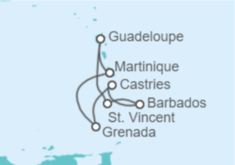 Itinerario del Crucero Guadalupe, Barbados, Santa Lucía - MSC Cruceros