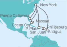 Itinerario del Crucero USA, Bahamas, Puerto Rico, Islas Vírgenes - Eeuu, Saint Maarten, Antigua Y Barbuda - MSC Cruceros