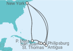 Itinerario del Crucero Puerto Rico, Islas Vírgenes - Eeuu, Saint Maarten, Antigua Y Barbuda, USA - MSC Cruceros