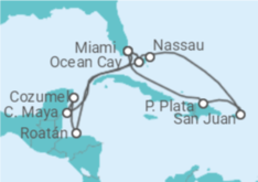 Itinerario del Crucero México, Honduras, USA, Bahamas, Puerto Rico - MSC Cruceros