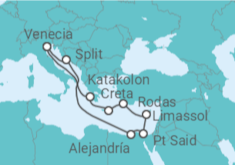 Itinerario del Crucero Grecia, Chipre, Egipto, Croacia - MSC Cruceros