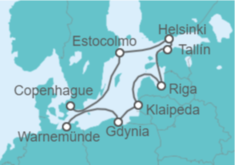 Itinerario del Crucero Polonia, Lituania, Letonia, Estonia, Finlandia, Suecia - MSC Cruceros