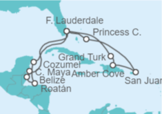 Itinerario del Crucero México, Honduras, Belice, USA, Puerto Rico, Bahamas - Princess Cruises