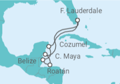 Itinerario del Crucero Honduras, Belice, México - Princess Cruises