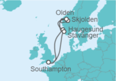 Itinerario del Crucero Noruega - Princess Cruises