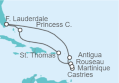 Itinerario del Crucero Islas Vírgenes - Eeuu, Santa Lucía, Martinica, Antigua Y Barbuda - Princess Cruises