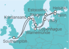 Itinerario del Crucero Dinamarca, Alemania, Suecia, Estonia, Finlandia - Princess Cruises