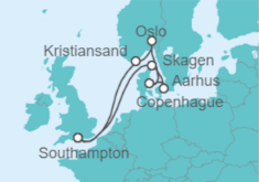 Itinerario del Crucero Noruega, Dinamarca - Princess Cruises