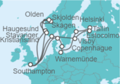 Itinerario del Crucero Dinamarca, Alemania, Suecia, Finlandia, Estonia, Reino Unido, Noruega - Princess Cruises