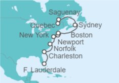 Itinerario del Crucero USA, Canadá - Princess Cruises
