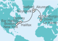 Itinerario del Crucero desde Dover (Inglaterra) a Nueva York (EEUU) - Princess Cruises