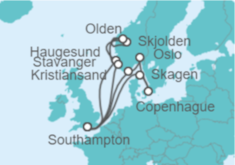 Itinerario del Crucero Noruega, Dinamarca, Reino Unido - Princess Cruises